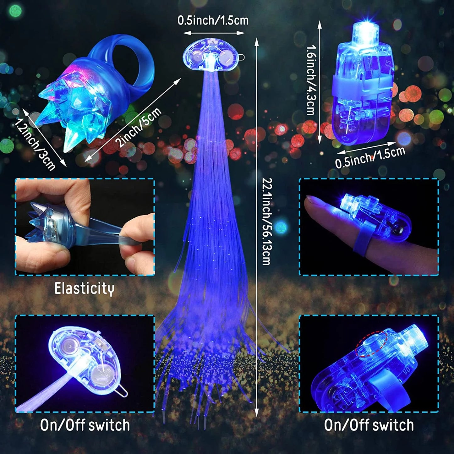 150 Pack - LED Light Up Party Favors Glow in the Dark  