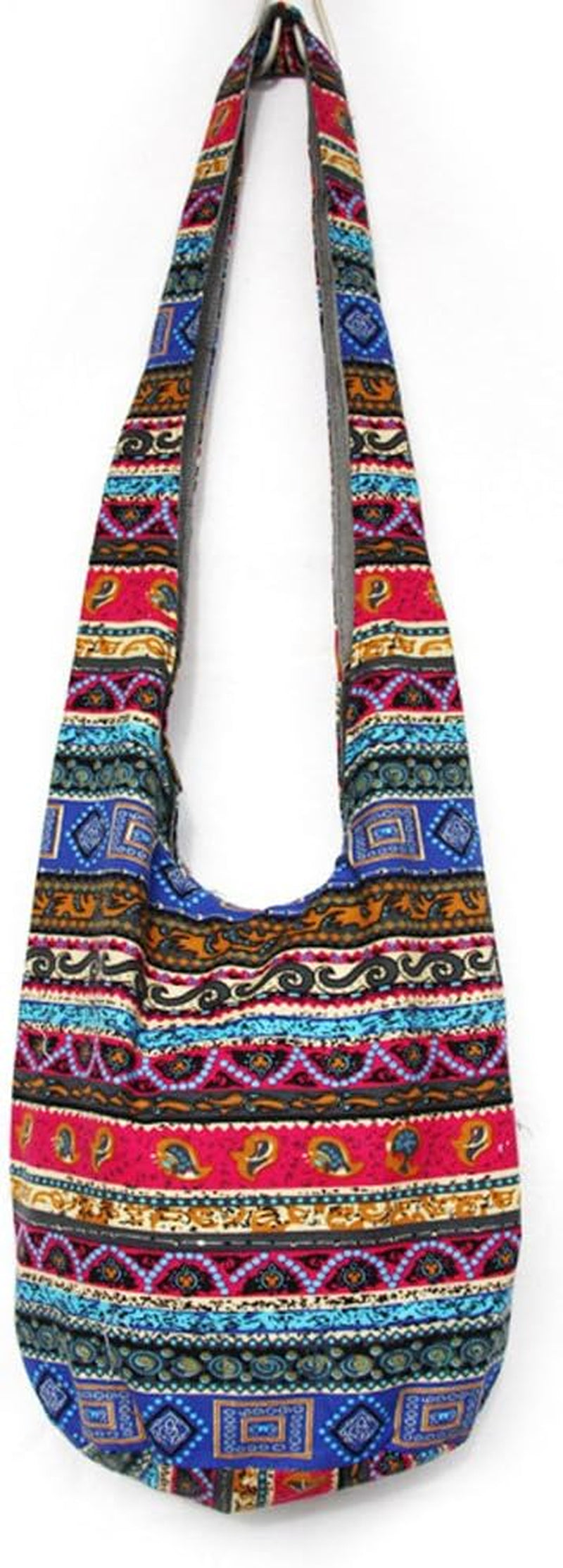 Bohemian Cotton Hippie Crossbody Bag Hobo Sling Bag Handmade Messenger Shoulder Bags