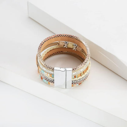 Leather Multilayer Bracelet Ladies Bracelet Women Closure