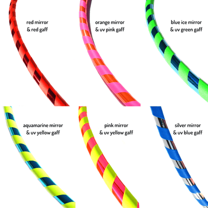 Beginner & Weighted Taped Hula Hoops | Mirror, Holographic, & Gaffer Grip Tape