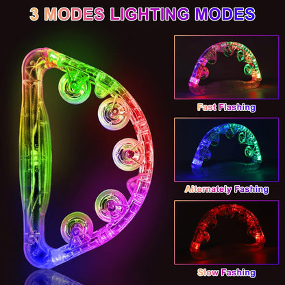 Handheld LED Tambourine, Light up Toy 