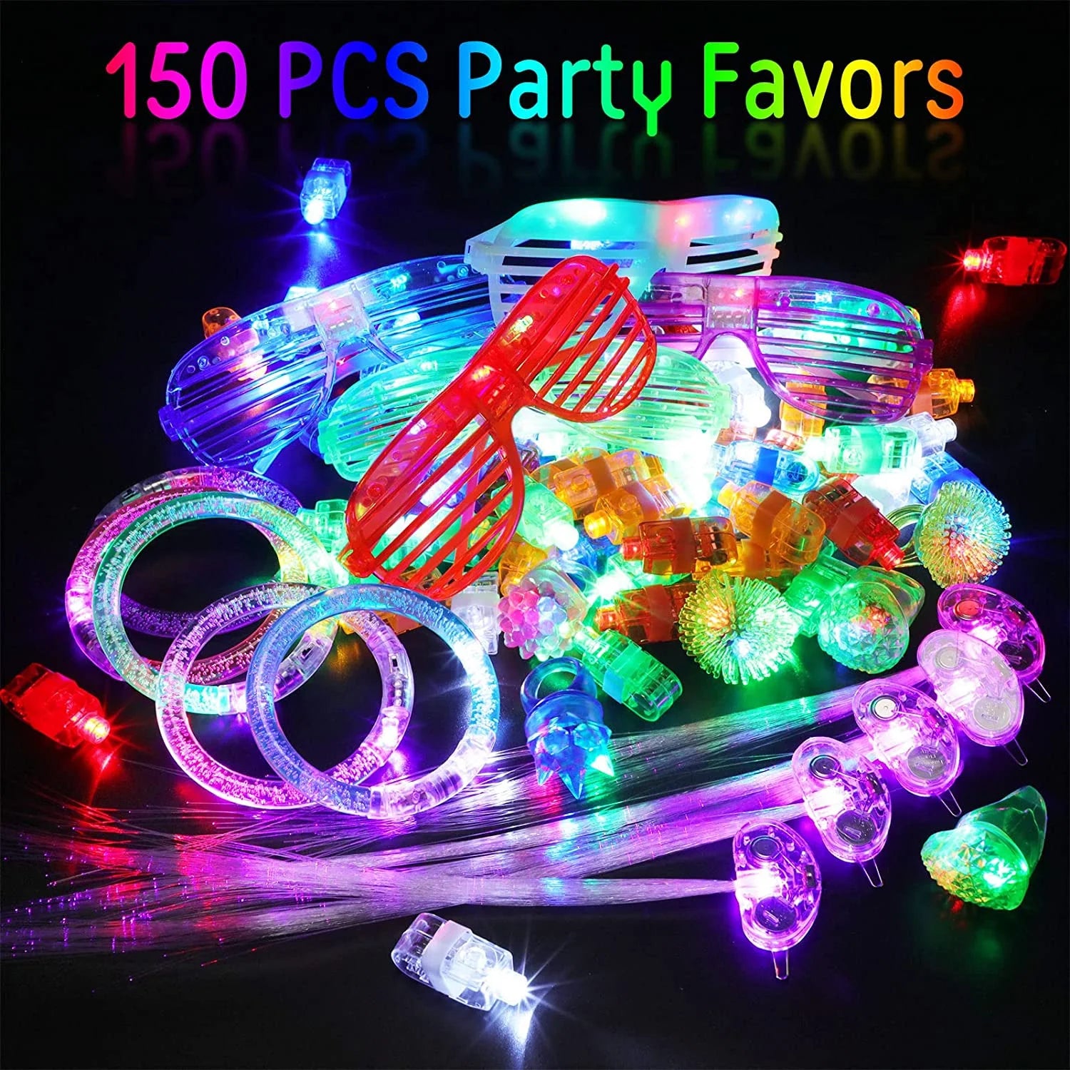 150 Pack - LED Light Up Party Favors Glow in the Dark  