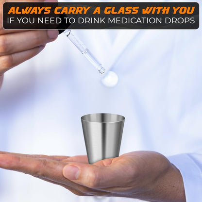 Outdoor Camping Unbreakable Metal Shooters, 15Pcs - Stainless Steel Shot Glasses