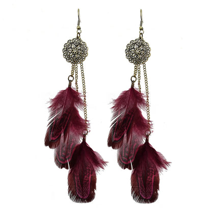 Bohemian Feather Earrings 