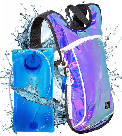 Hydration Pack Backpack with 2L Water Bladder for Women, Men, Teens, Kids - Hydropack Hydro Sports, Outdoor, Running, Camping, Hiking, Festivals, Raves