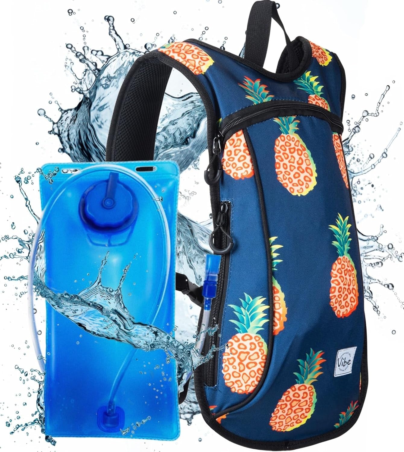 Hydration Pack Backpack with 2L Water Bladder for Women, Men, Teens, Kids - Hydropack Hydro Sports, Outdoor, Running, Camping, Hiking, Festivals, Raves