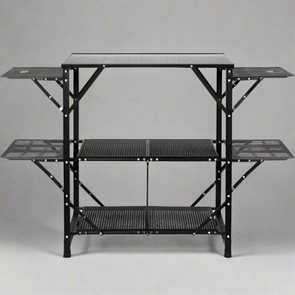 Camping Kitchen Table, 1-Piece Folding Portable Cook Station with a Carrying Bag