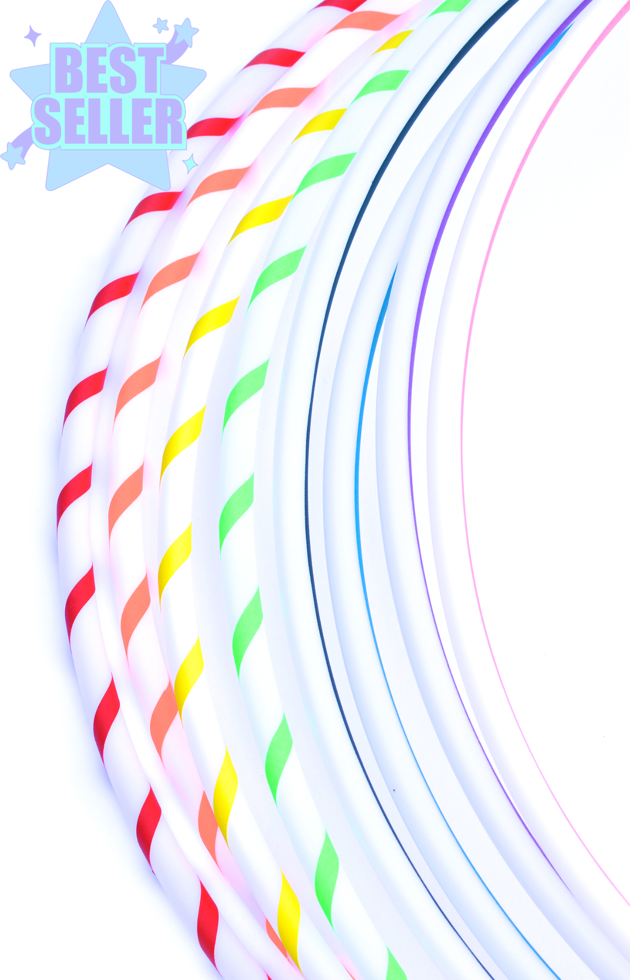 HDPE & Polypro Beginner Hula Hoops with Colored Gaffer Tape - Best Seller