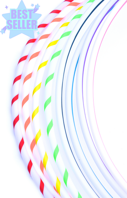 HDPE & Polypro Beginner Hula Hoops with Colored Gaffer Tape - Best Seller