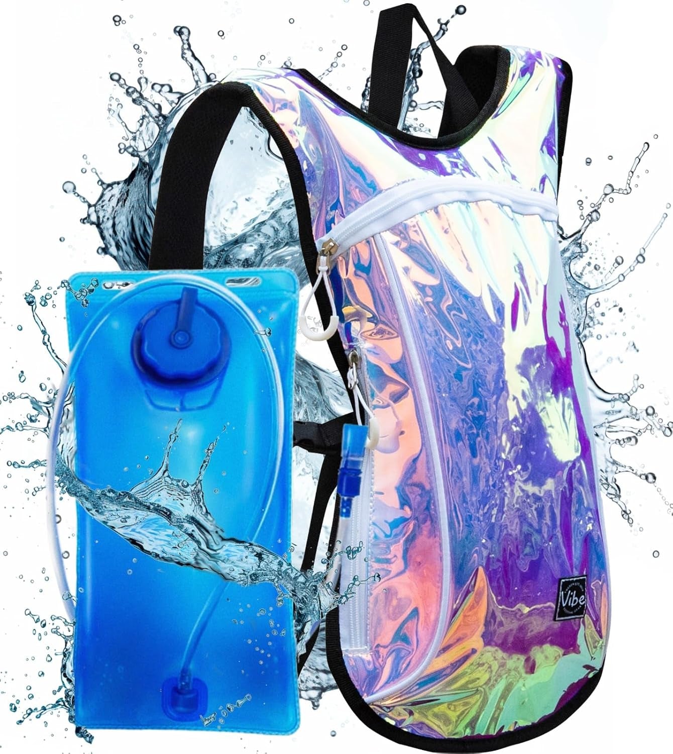 Hydration Pack Backpack with 2L Water Bladder for Women, Men, Teens, Kids - Hydropack Hydro Sports, Outdoor, Running, Camping, Hiking, Festivals, Raves