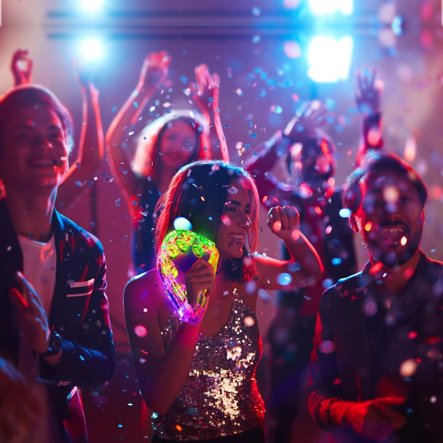 Handheld LED Tambourine, Light up Toy 