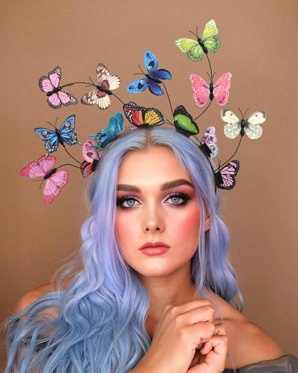 Butterfly Fascinator Hats Women Monarch Tea Party Headband Alice in Wonderland Hat Kentucky Derby Halloween Costume