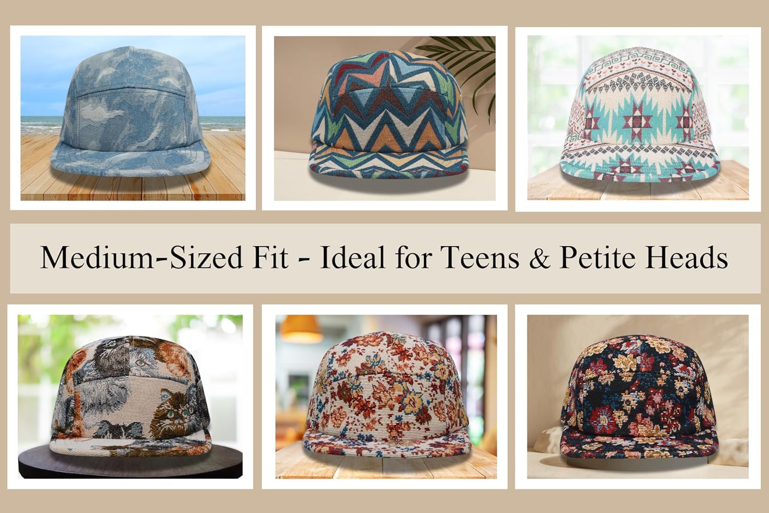 5 Panel Funky Geo Hat