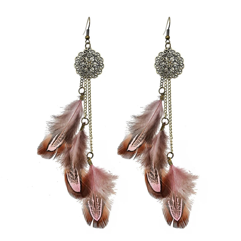 Bohemian Feather Earrings 