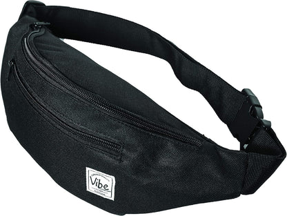 Fanny Pack for Men Women - Many Prints - Black Holographic Silver Gold Cute Waist Bag for Festival Rave Hiking Running Cycling