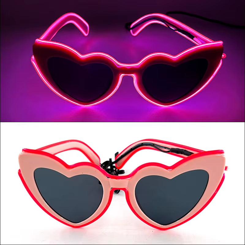 1PC Light up LED Glasses Glow Sunglasses EL Wire Neon Glasses Glow in the Dark Party Supplies Neon Party Favors for Kids Adults