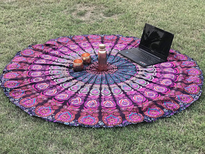 Purple Yoga, Meditation, Festival Tapestry Rug