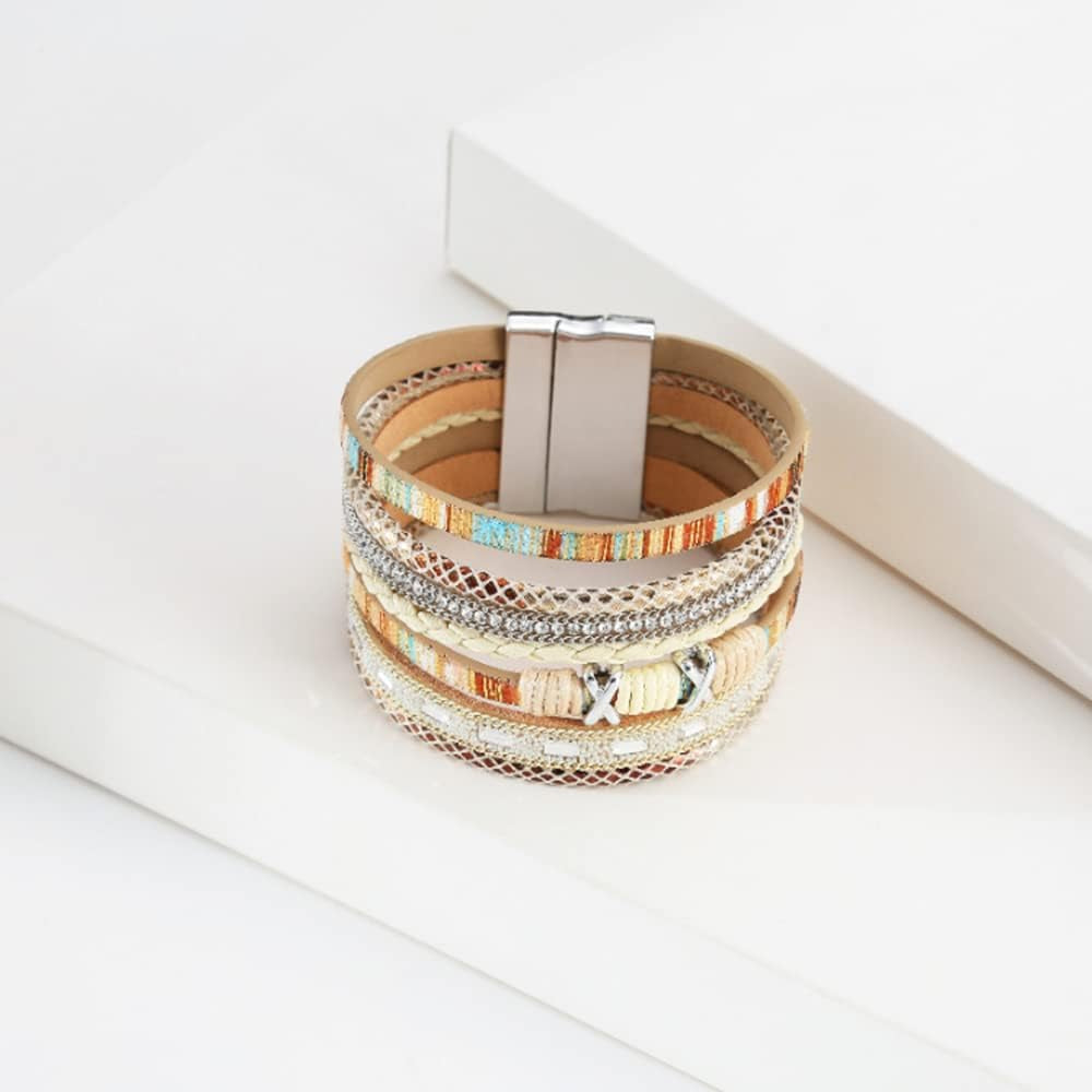 Leather Multilayer Bracelet Ladies Bracelet Women Closure