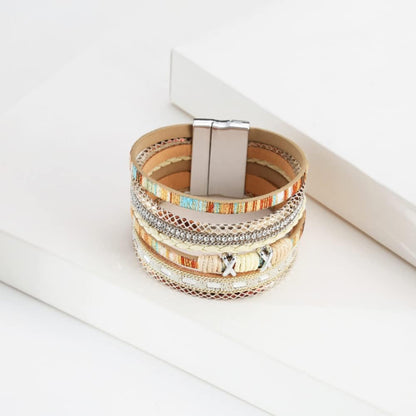 Leather Multilayer Bracelet Ladies Bracelet Women Closure