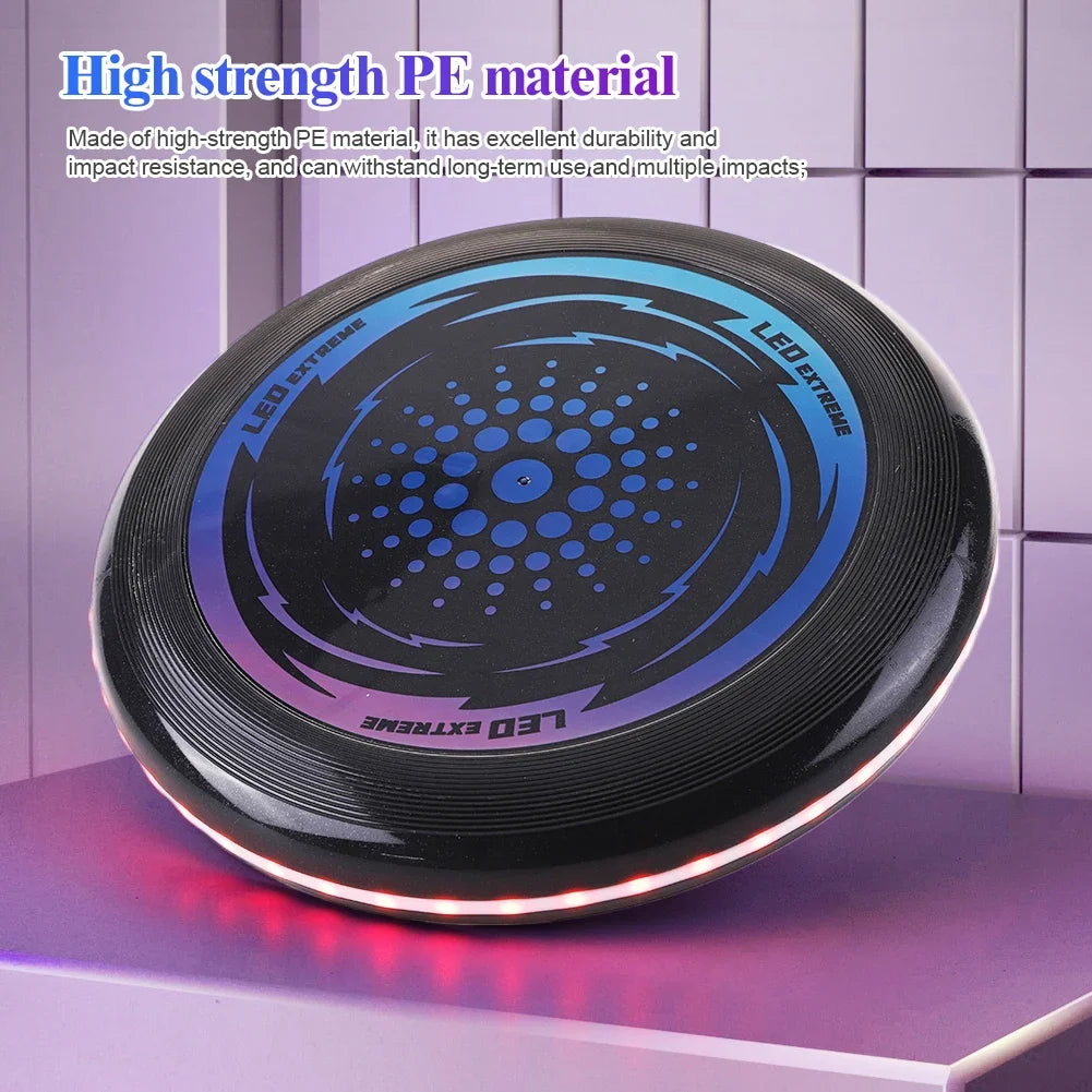 LED Light up Flying Disc Rechargeable Flying Disc Ultimate Brightness Glowing Disc Golf 49 Leds Flying Disc for Outdoor Sports