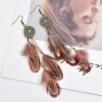 Bohemian Feather Earrings 