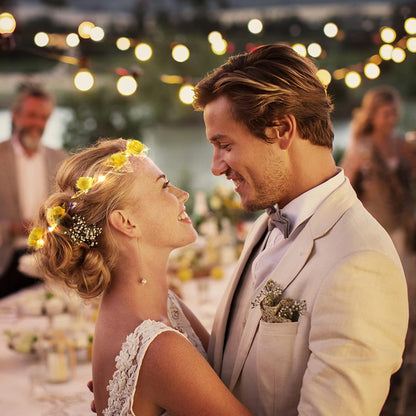 LED Light Up Flower Crown Headband