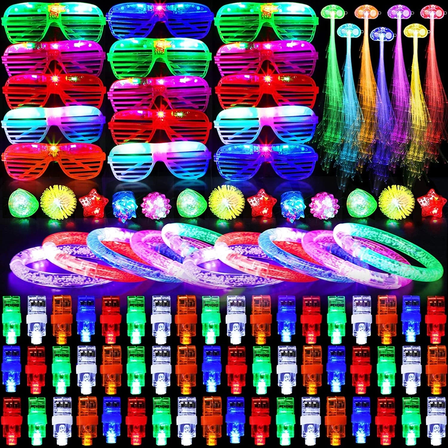 150 Pack - LED Light Up Party Favors Glow in the Dark  