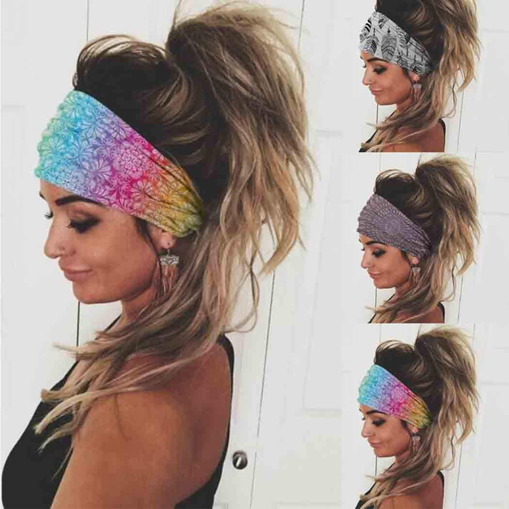 Boho and Tie Dye  Wraps Headbands, 3Pcs