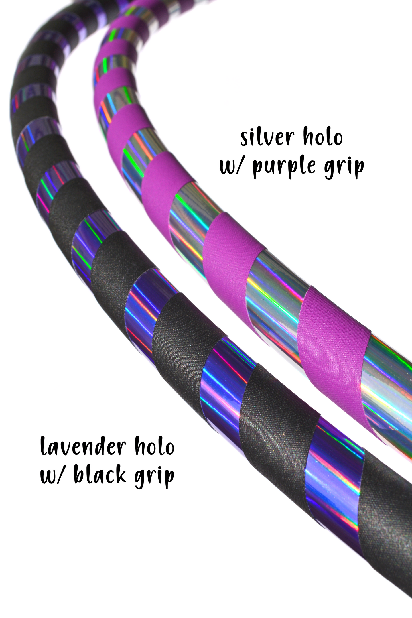 Beginner & Weighted Taped Hula Hoops | Mirror, Holographic, & Gaffer Grip Tape