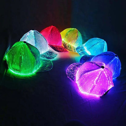 LED Night Cool Light-Emitting Fiber Optic Party Hats